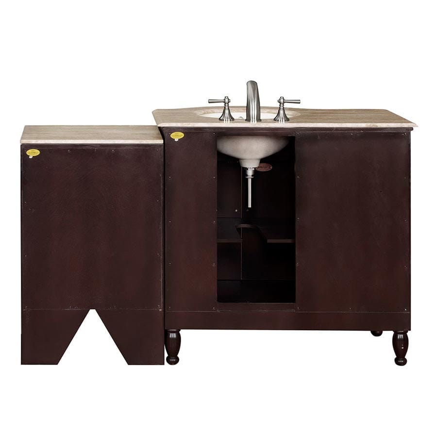 Silkroad Exclusive 58-inch Travertine Top Single Sink Bathroom Vanity - HYP-0902-T-UIC-58-R - Molaix610256801667Bathroom VanityHYP-0902-T-UIC-58-R