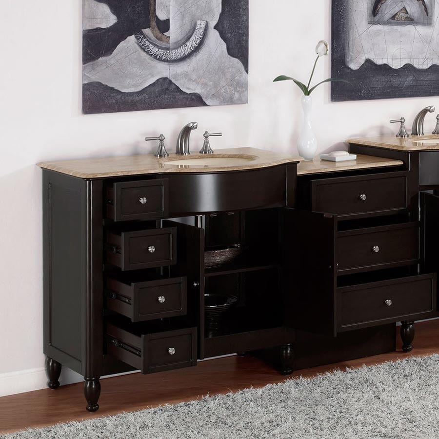 Silkroad Exclusive 58-inch Travertine Top Single Sink Bathroom Vanity - HYP-0902-T-UIC-58-R - Molaix610256801667Bathroom VanityHYP-0902-T-UIC-58-R