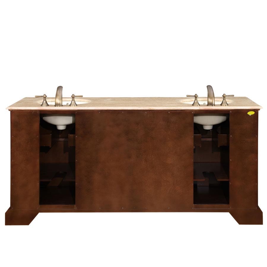 Silkroad Exclusive 72-inch Travertine Top Double Sink Bathroom Vanity - HYP-0716-T-UIC-72 - Molaix610256800653Bathroom VanityHYP-0716-T-UIC-72