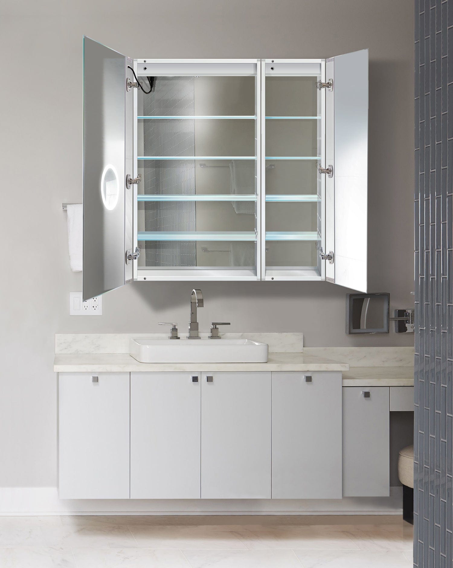 Svange 3642R 36" X 42" LED Medicine Cabinet w/Dimmer & Defogger - Molaix - Molaix850003475509Lighted Medicine Cabinet,RectangleSVANGE3642R