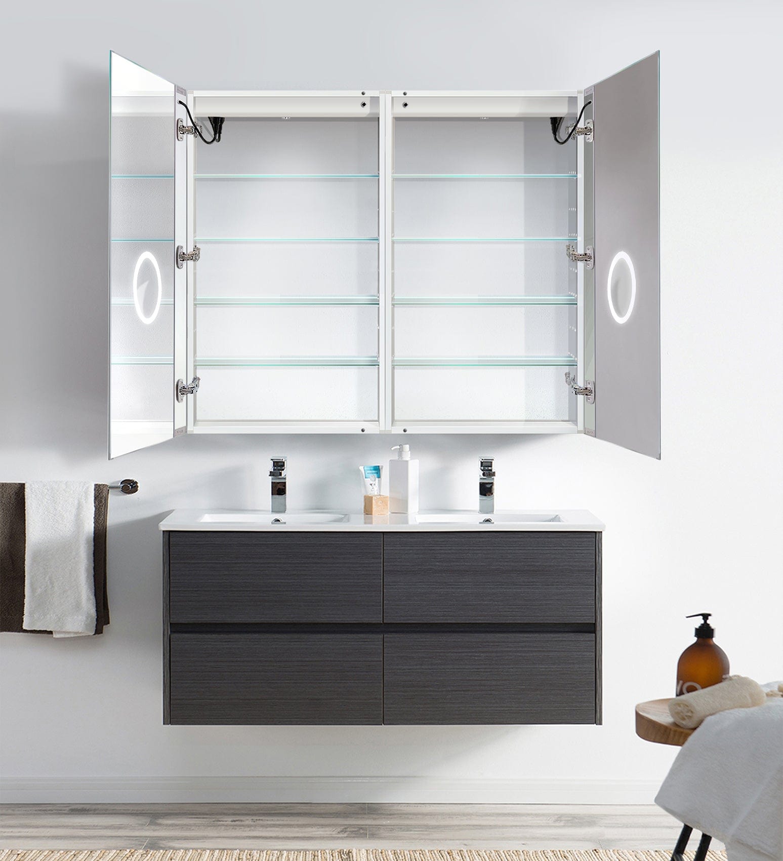 Svange 4842D 48" X 42" LED Medicine Cabinet w/Dimmer & Defogger - Molaix - Molaix850003475530Lighted Medicine Cabinet,RectangleSVANGE4842D