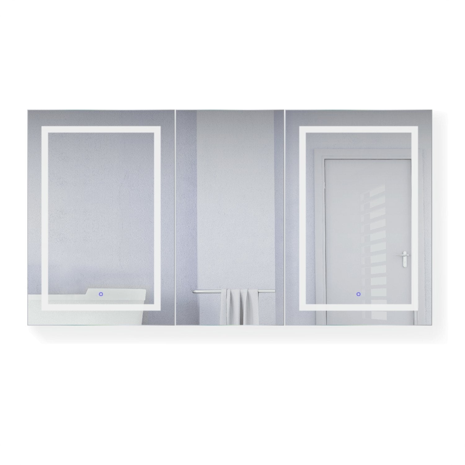 Svange 6636DLLR 66" X 36" Double LED Medicine Cabinet w/Dimmer & Defogger - Molaix - Molaix853962007965Lighted Medicine Cabinet,RectangleSVANGE6636DLLR