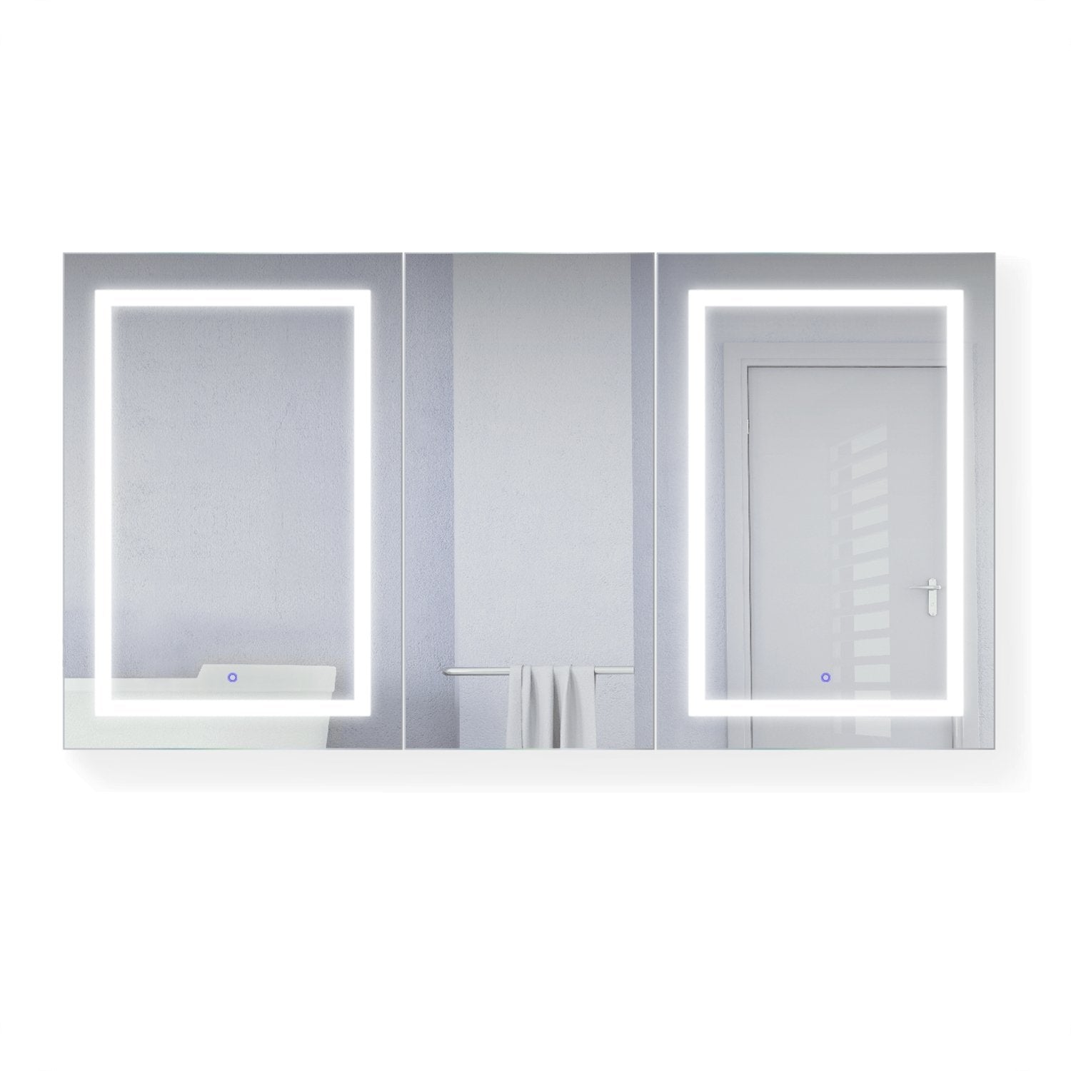 Svange 6636DLLR 66" X 36" Double LED Medicine Cabinet w/Dimmer & Defogger - Molaix - Molaix853962007965Lighted Medicine Cabinet,RectangleSVANGE6636DLLR