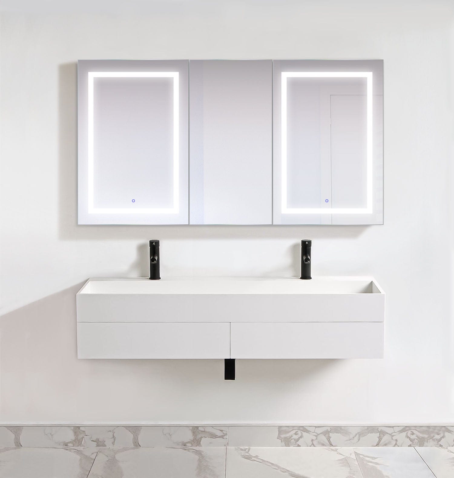 Svange 6636LRR 66" X 36" LED Medicine Cabinet w/Dimmer & Defogger - Molaix - Molaix853962007958Lighted Medicine Cabinet,RectangleSVANGE6636DLRR