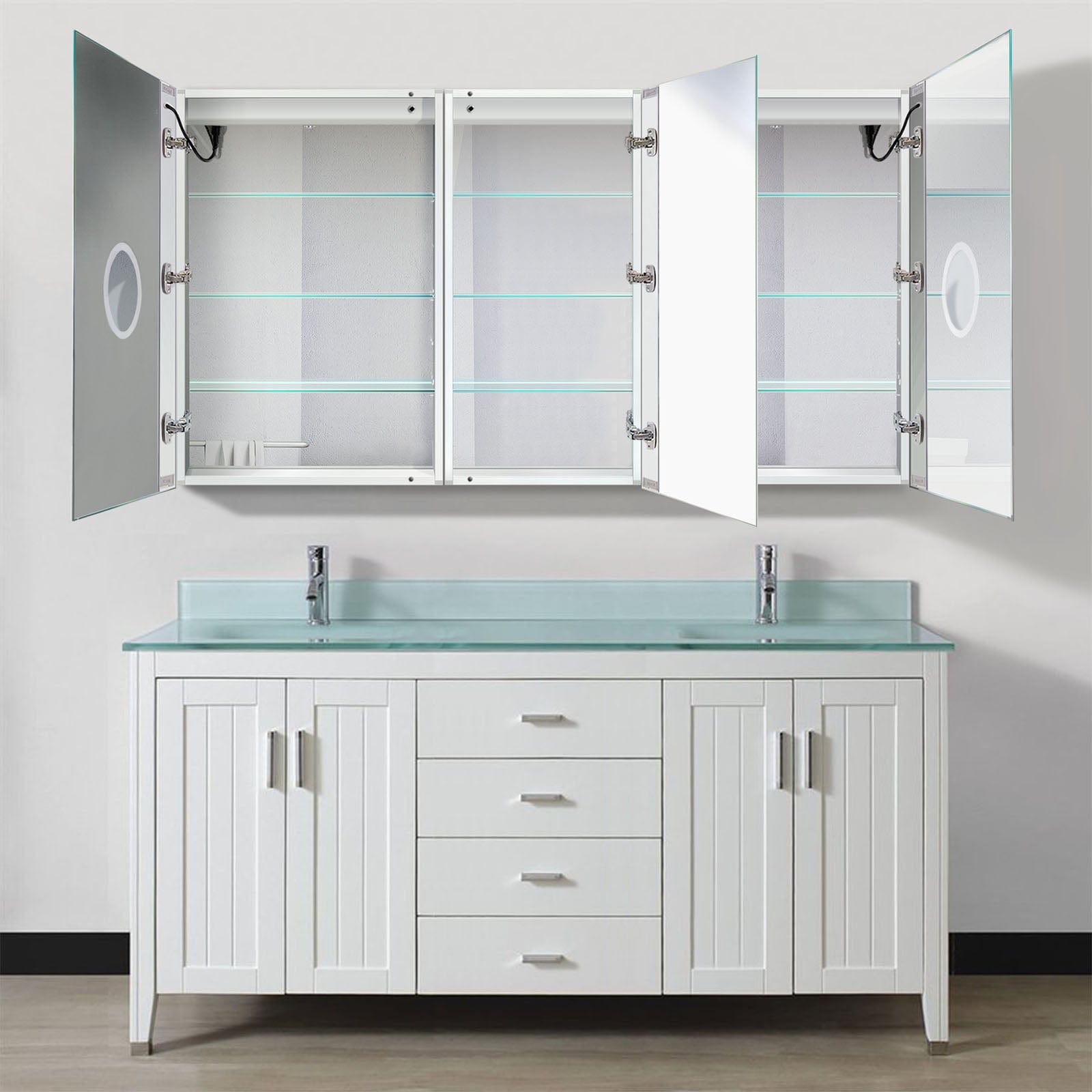 Svange 6636LRR 66" X 36" LED Medicine Cabinet w/Dimmer & Defogger - Molaix - Molaix853962007958Lighted Medicine Cabinet,RectangleSVANGE6636DLRR