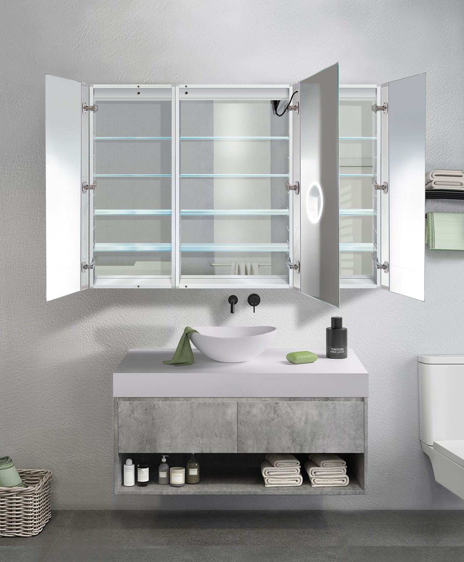 Svange 6642LRR 66" X 42" LED Medicine Cabinet w/Dimmer & Defogger - Molaix - Molaix850003475592Lighted Medicine Cabinet,RectangleSVANGE6642DLRR