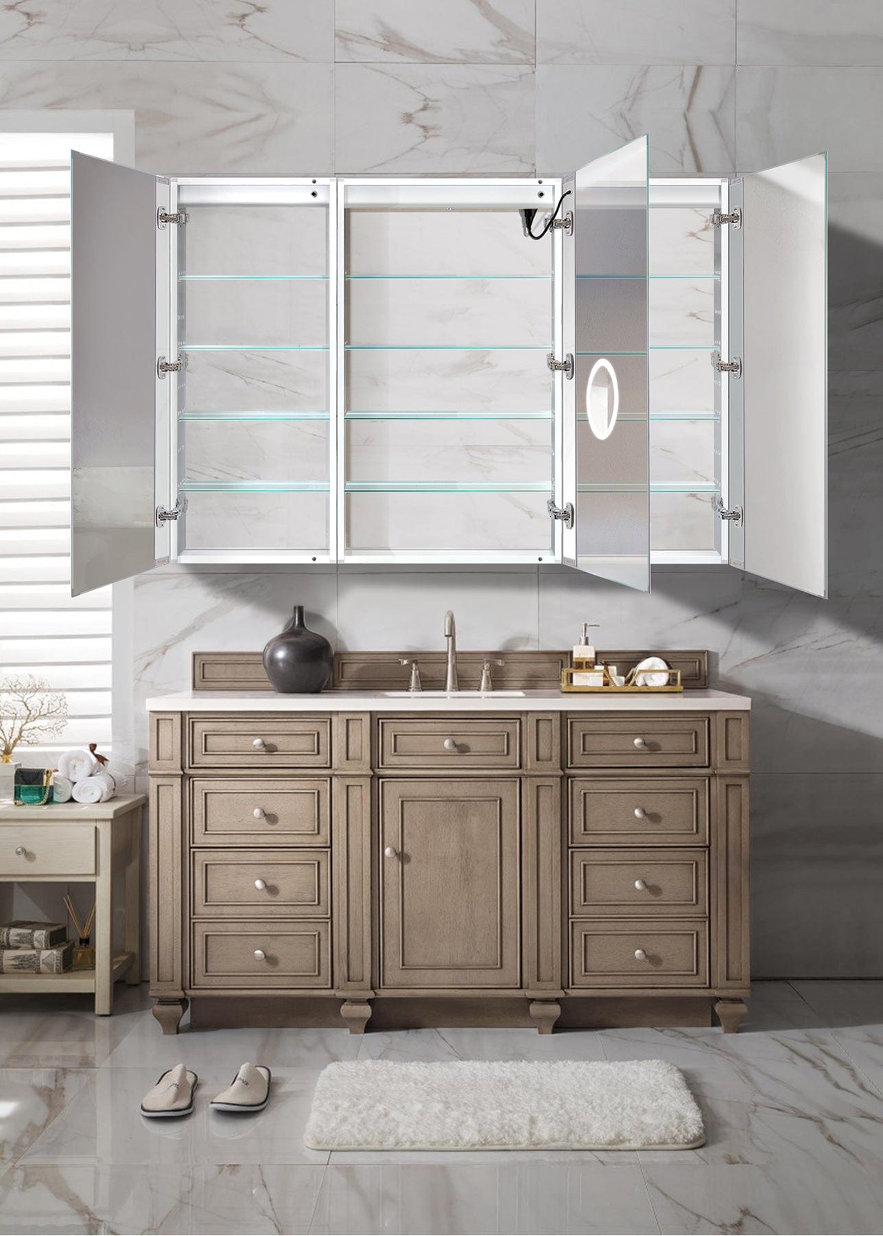 Svange 6642LRR 66" X 42" LED Medicine Cabinet w/Dimmer & Defogger - Molaix - Molaix850003475592Lighted Medicine Cabinet,RectangleSVANGE6642DLRR