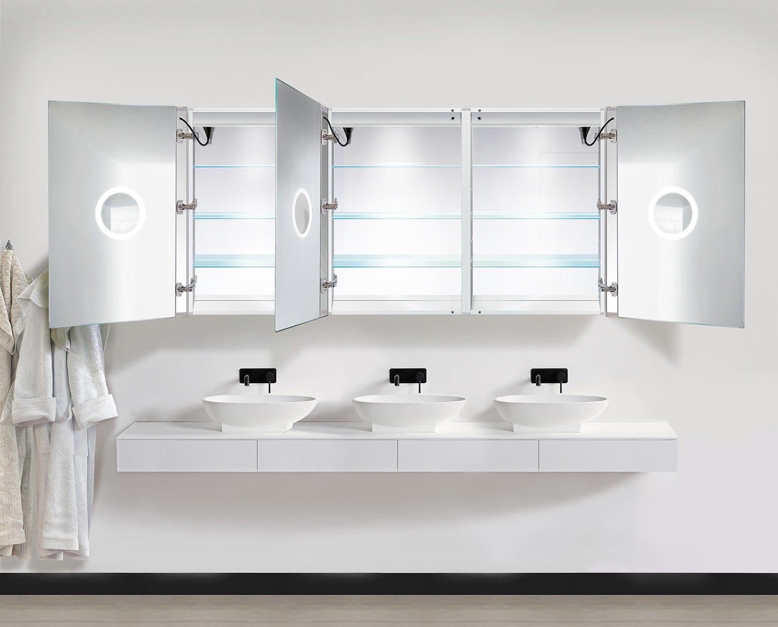Svange 7236TLLR 72" X 36" LED Medicine Cabinet w/Dimmer & Defogger - Molaix - Molaix601947033863Lighted Medicine Cabinet,RectangleSVANGE7236TLLR