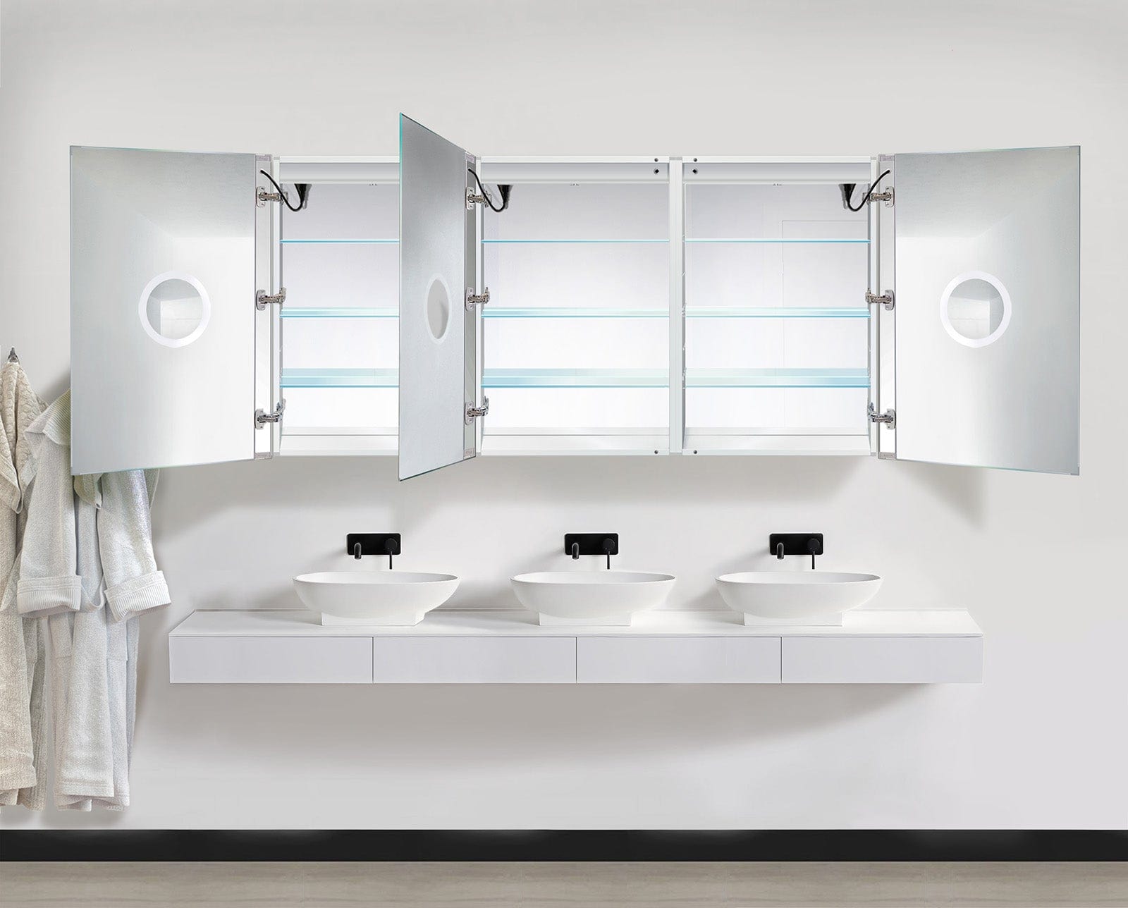 Svange 7236TLLR 72" X 36" LED Medicine Cabinet w/Dimmer & Defogger - Molaix - Molaix601947033863Lighted Medicine Cabinet,RectangleSVANGE7236TLLR