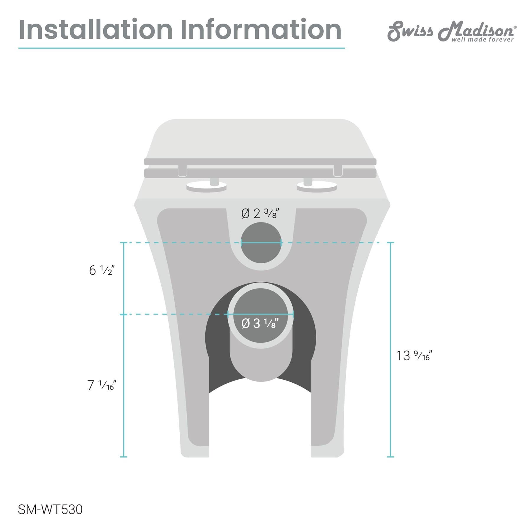 Swiss Madison Carré Back-To-Wall Elongated Toilet Bowl - SM-WT530 - Molaix723552143888ToiletsSM-WT530