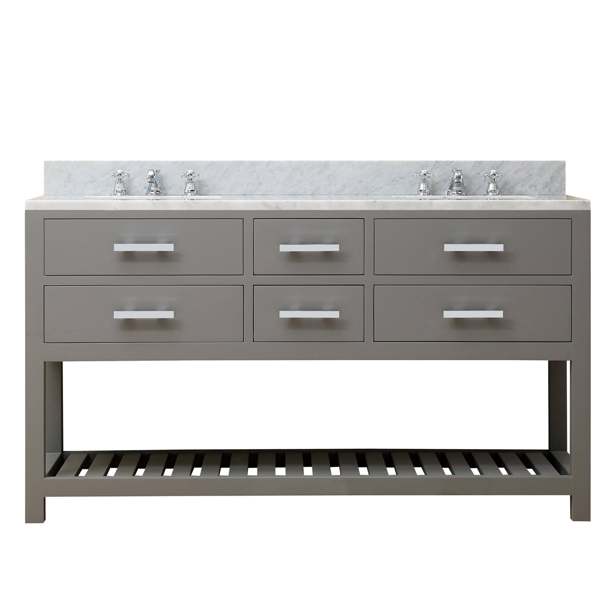 Water Creation 60 Inch Cashmere Grey Double Sink Bathroom Vanity From The Madalyn Collection - Molaix700621683230Bathroom vanityMA60CW01CG-000000000