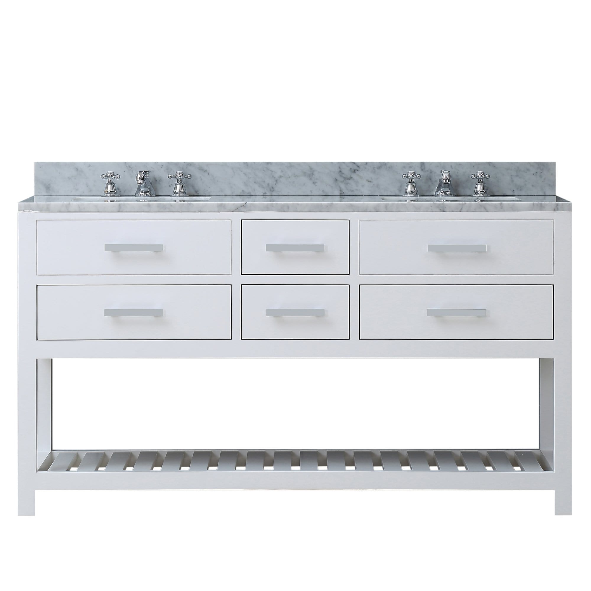 Water Creation 60 Inch Pure White Double Sink Bathroom Vanity From The Madalyn Collection - Molaix700621682493Bathroom vanityMA60CW01PW-000000000