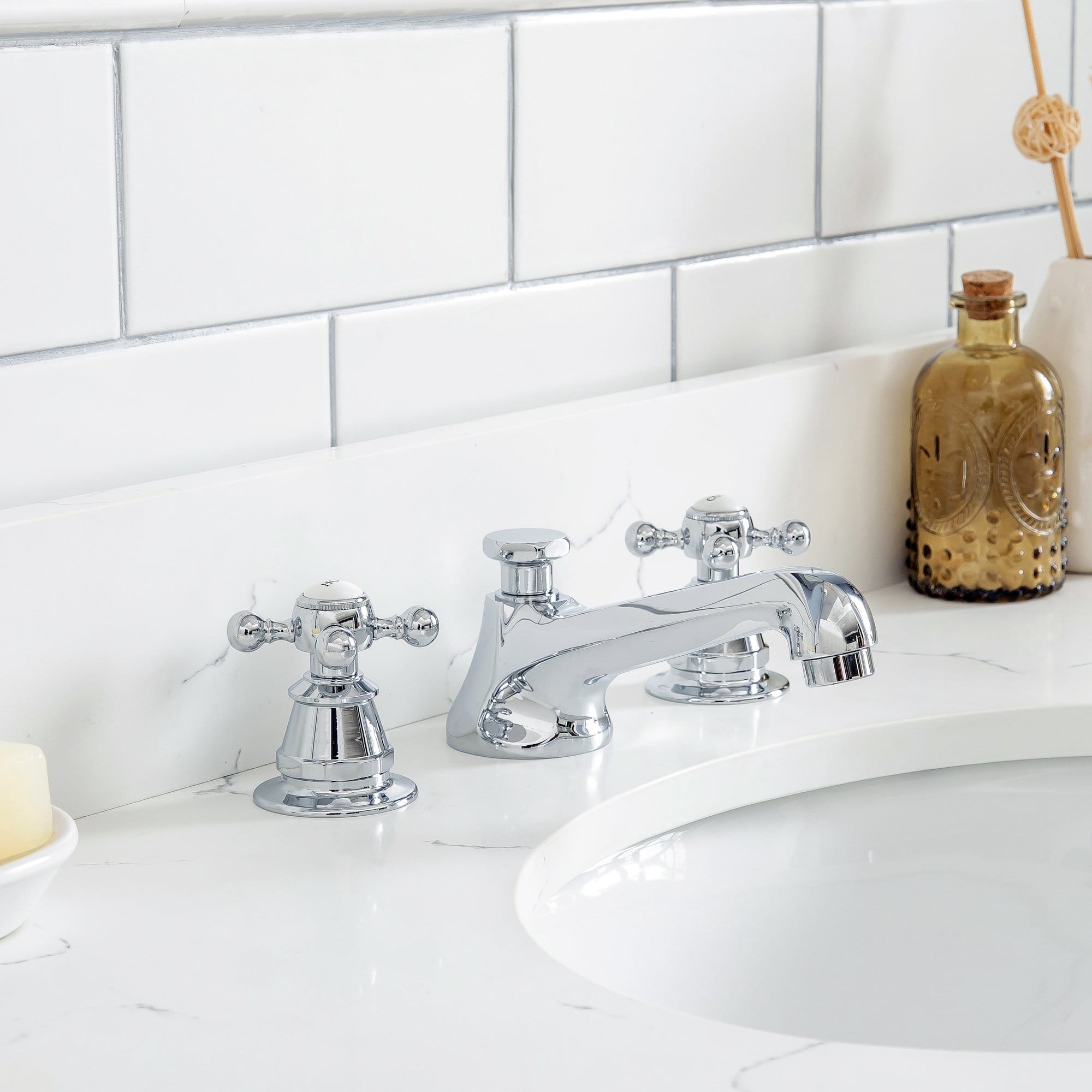 Water Creation Queen 36-Inch Single Sink Quartz Carrara Vanity In Cashmere Grey - Molaix732030757974Bathroom vanityQU36QZ01CG-000000000