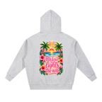 His Love Lights the Way Tropical Sunset Oversized Zip Hoodie
