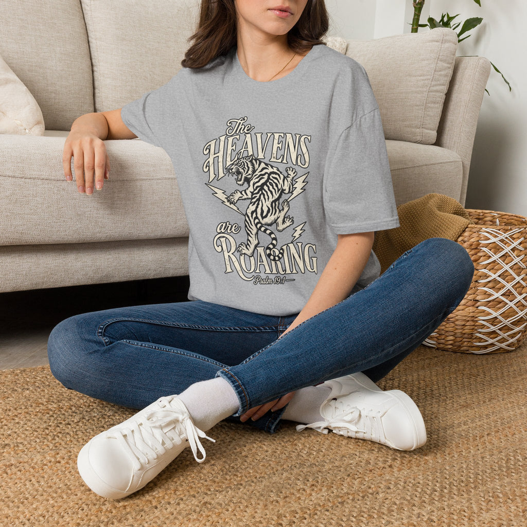 The Heavens Roaring Tiger T-Shirt — Vintage Lightning Rock Graphic Tee