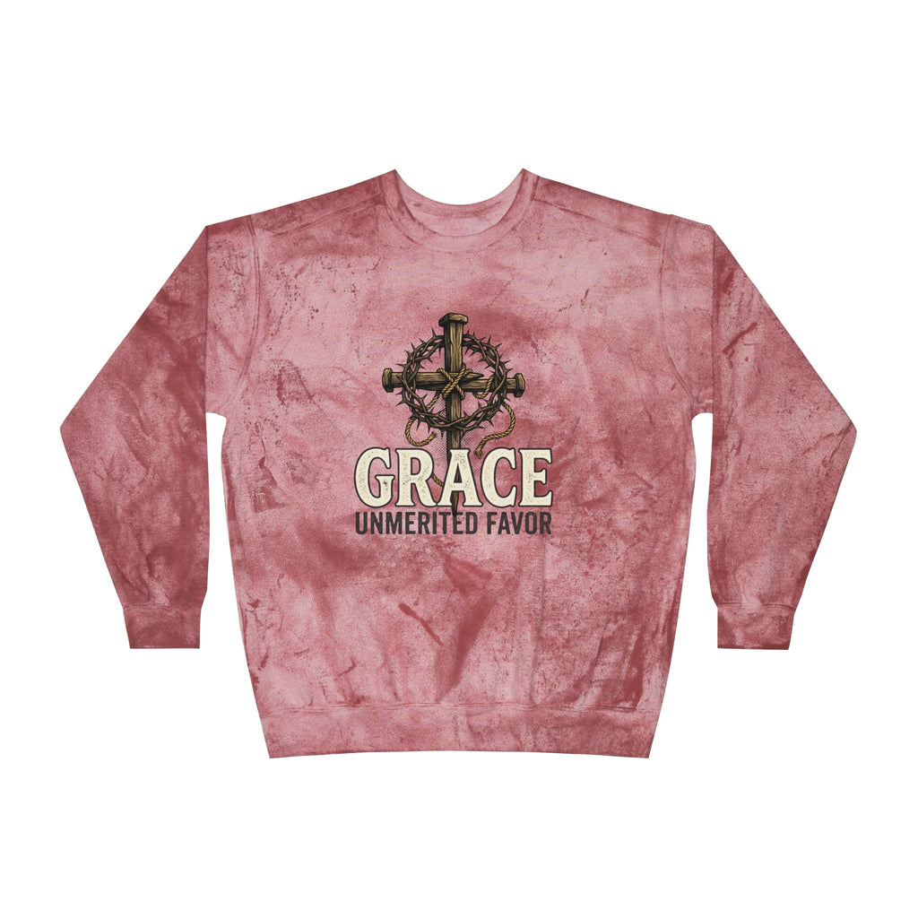 Grace "Unmerited Favor" Tie-Dye Crewneck Sweatshirt