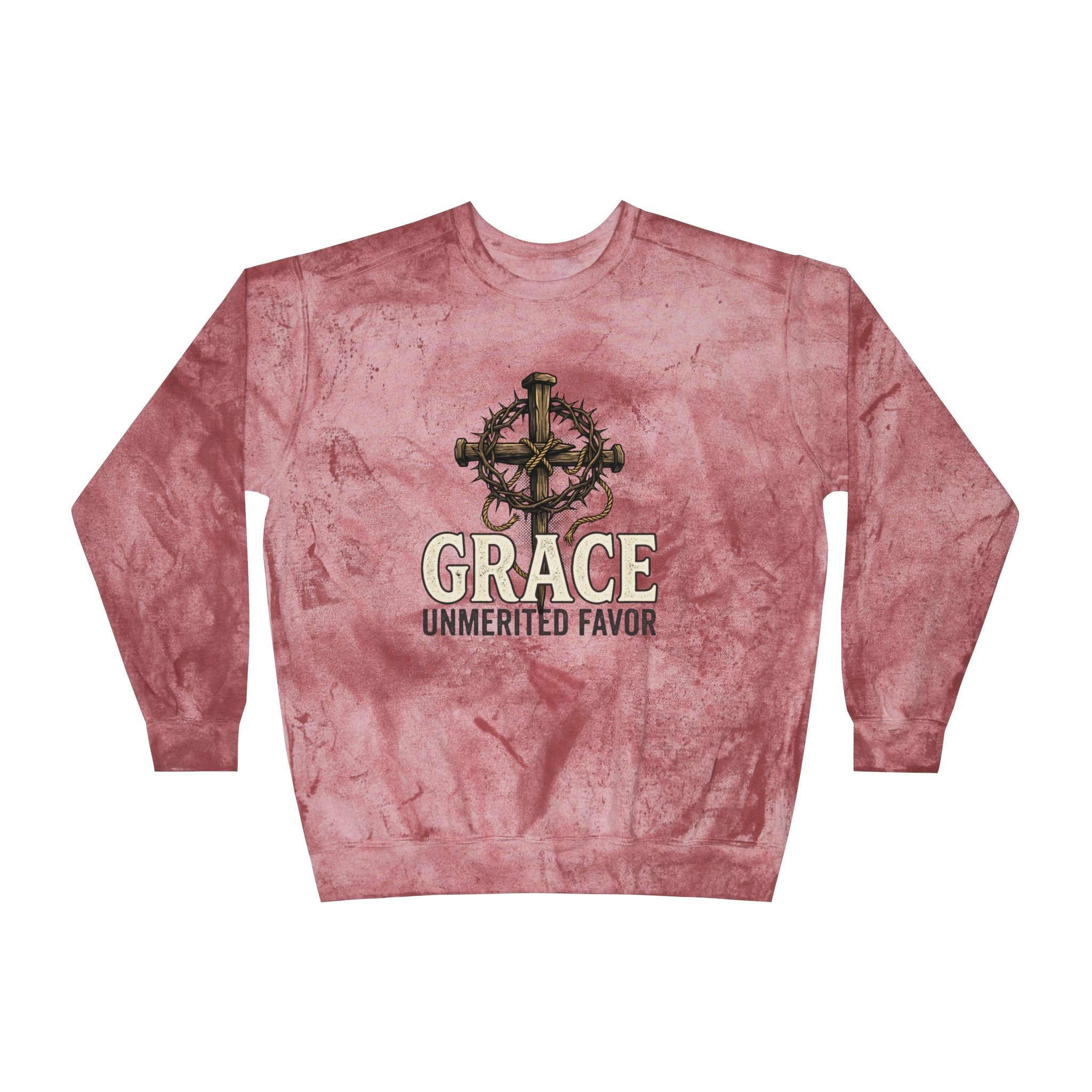 Grace "Unmerited Favor" Tie-Dye Crewneck Sweatshirt
