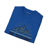 Be Strong and Courageous Joshua 1:9 Christian Mountain T-Shirt