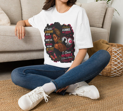 T-Shirt — "I Trusted My Husband But He Chose Someone Else" Afrocentric Empowerment Tee