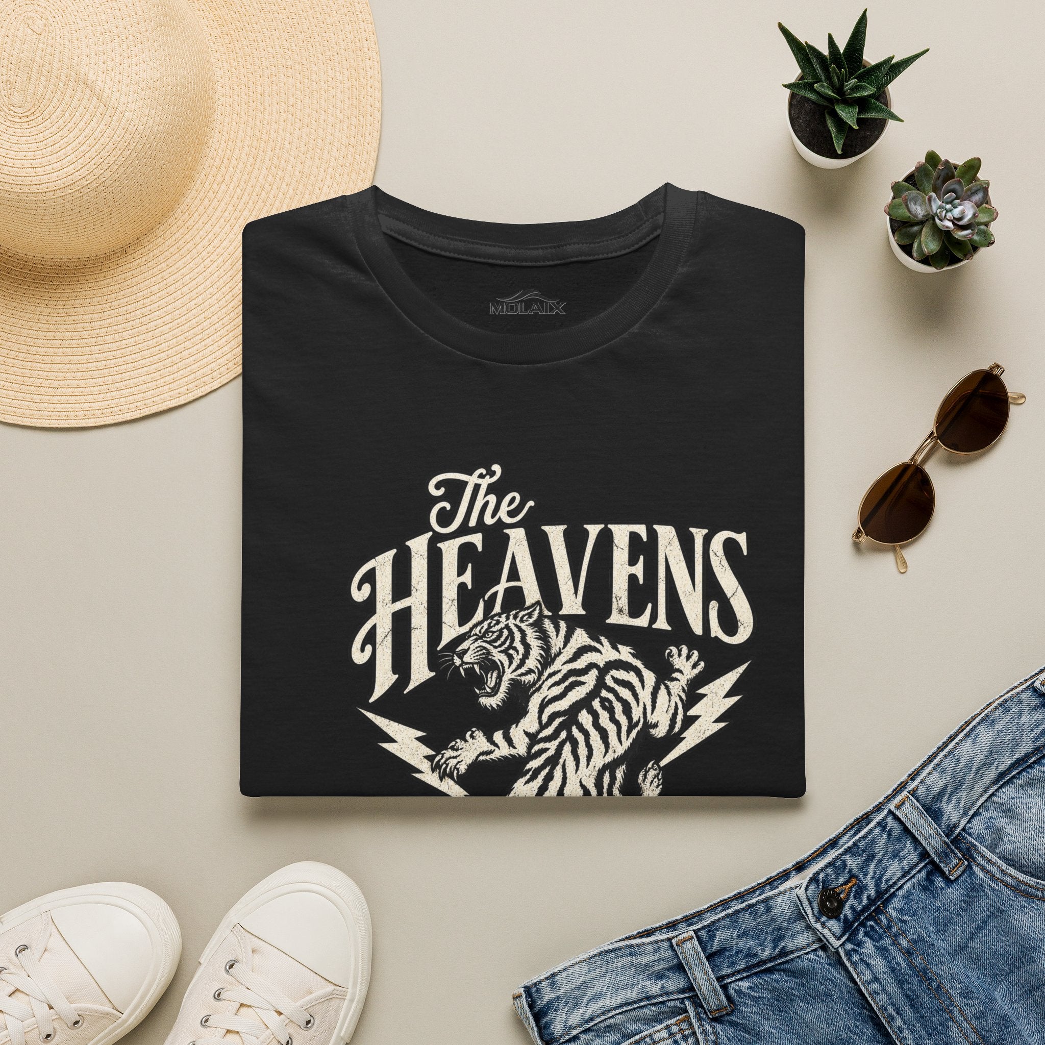 The Heavens Roaring Tiger T-Shirt — Vintage Lightning Rock Graphic Tee