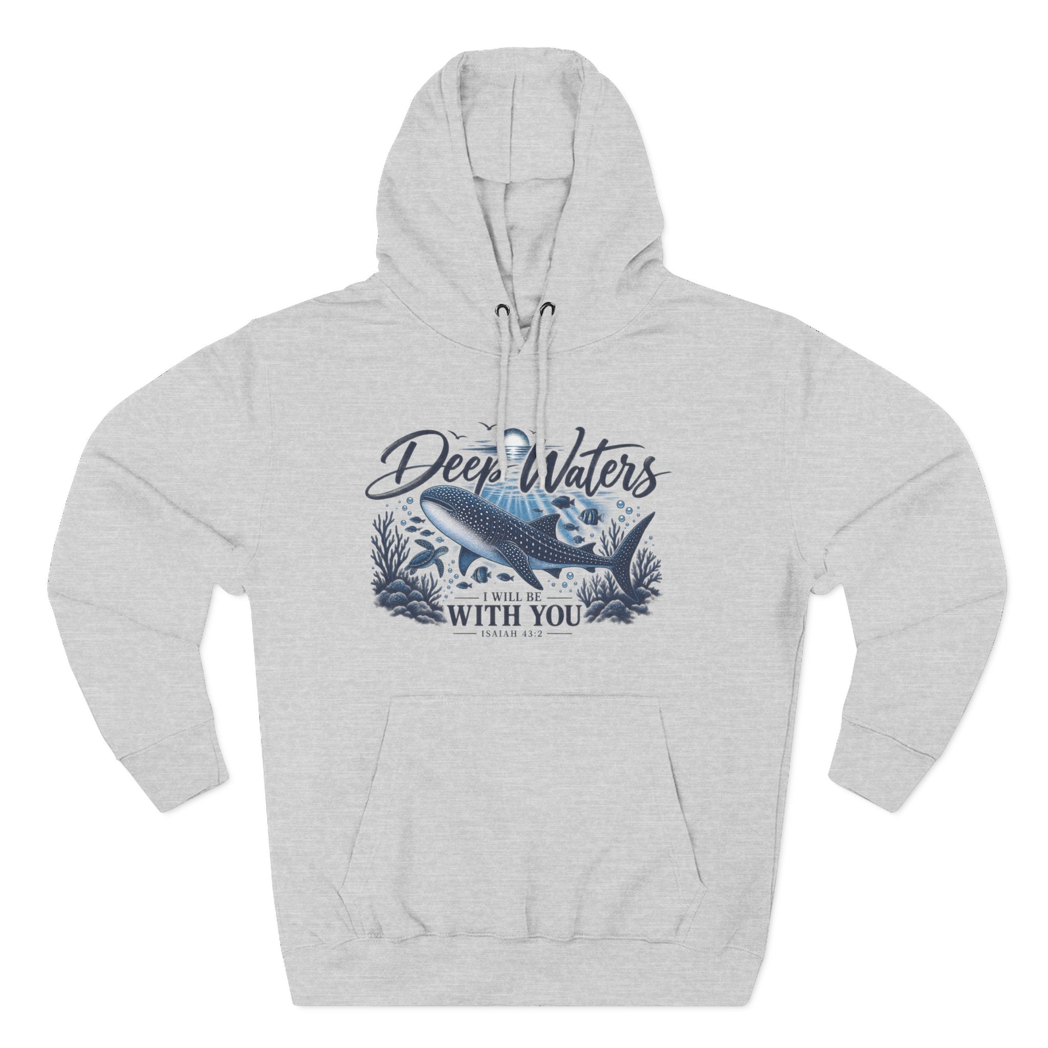 Deep Waters Whale Hoodie – "Deep Waters With You" Nautical Graphic Hoodie