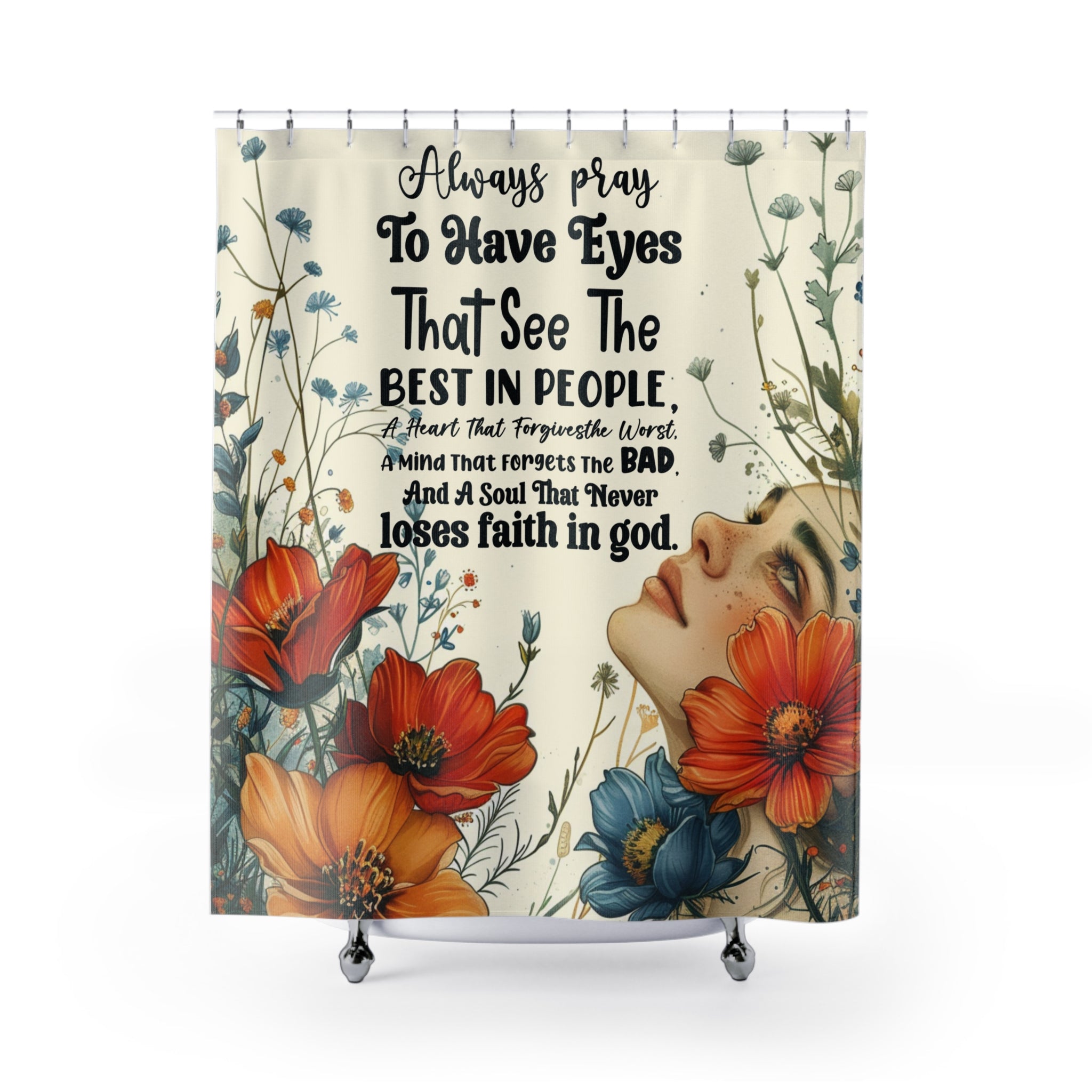 Always Pray Shower Curtain