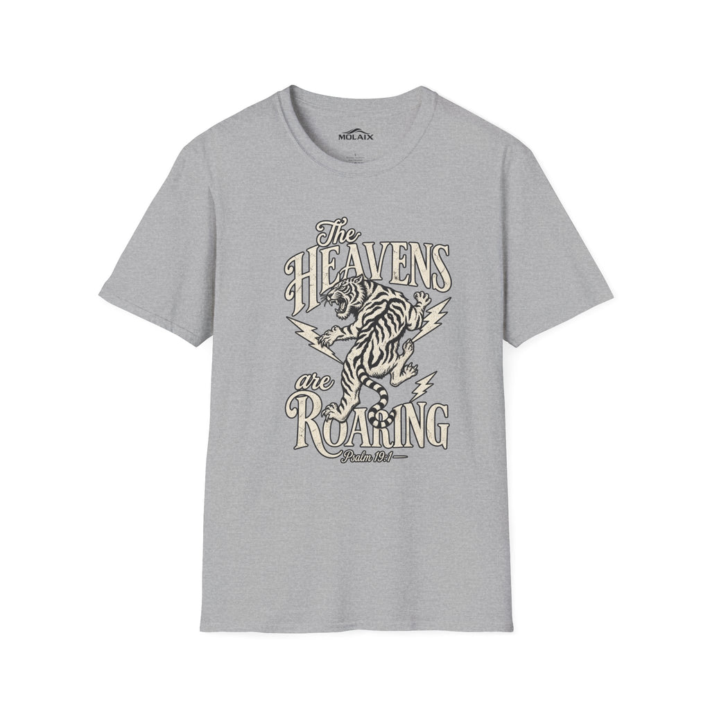 The Heavens Roaring Tiger T-Shirt — Vintage Lightning Rock Graphic Tee