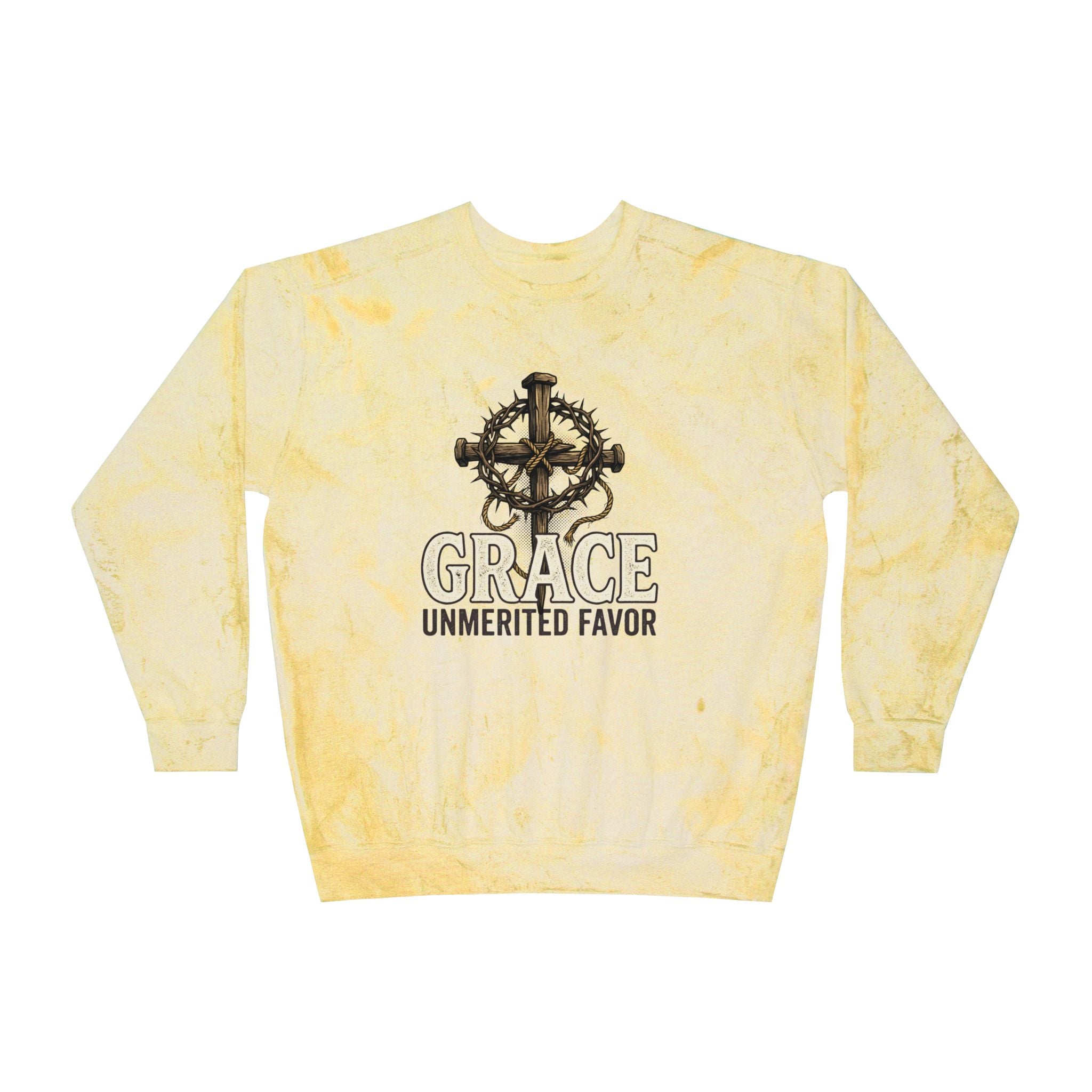 Grace "Unmerited Favor" Tie-Dye Crewneck Sweatshirt