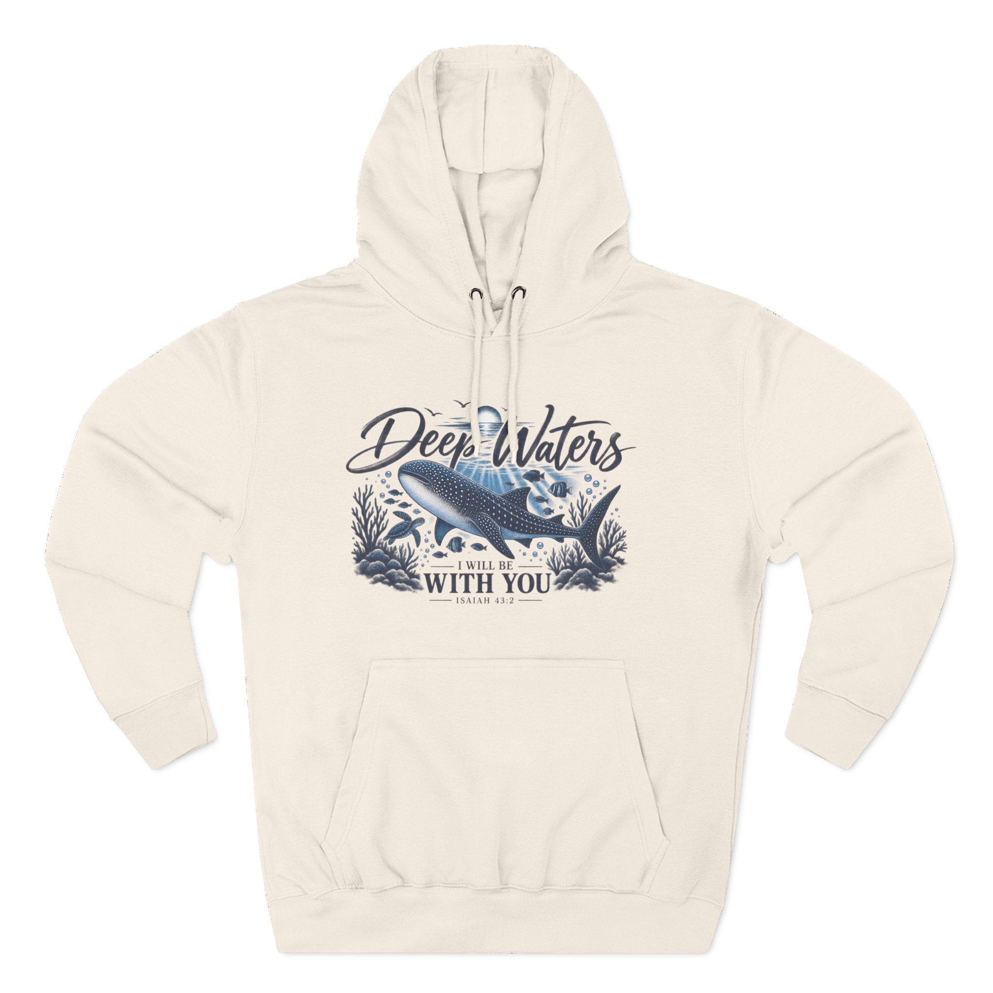 Deep Waters Whale Hoodie – "Deep Waters With You" Nautical Graphic Hoodie