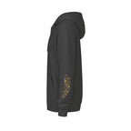 Gold Cross Zip-Up Hoodie — Christian Faith Fleece Jacket