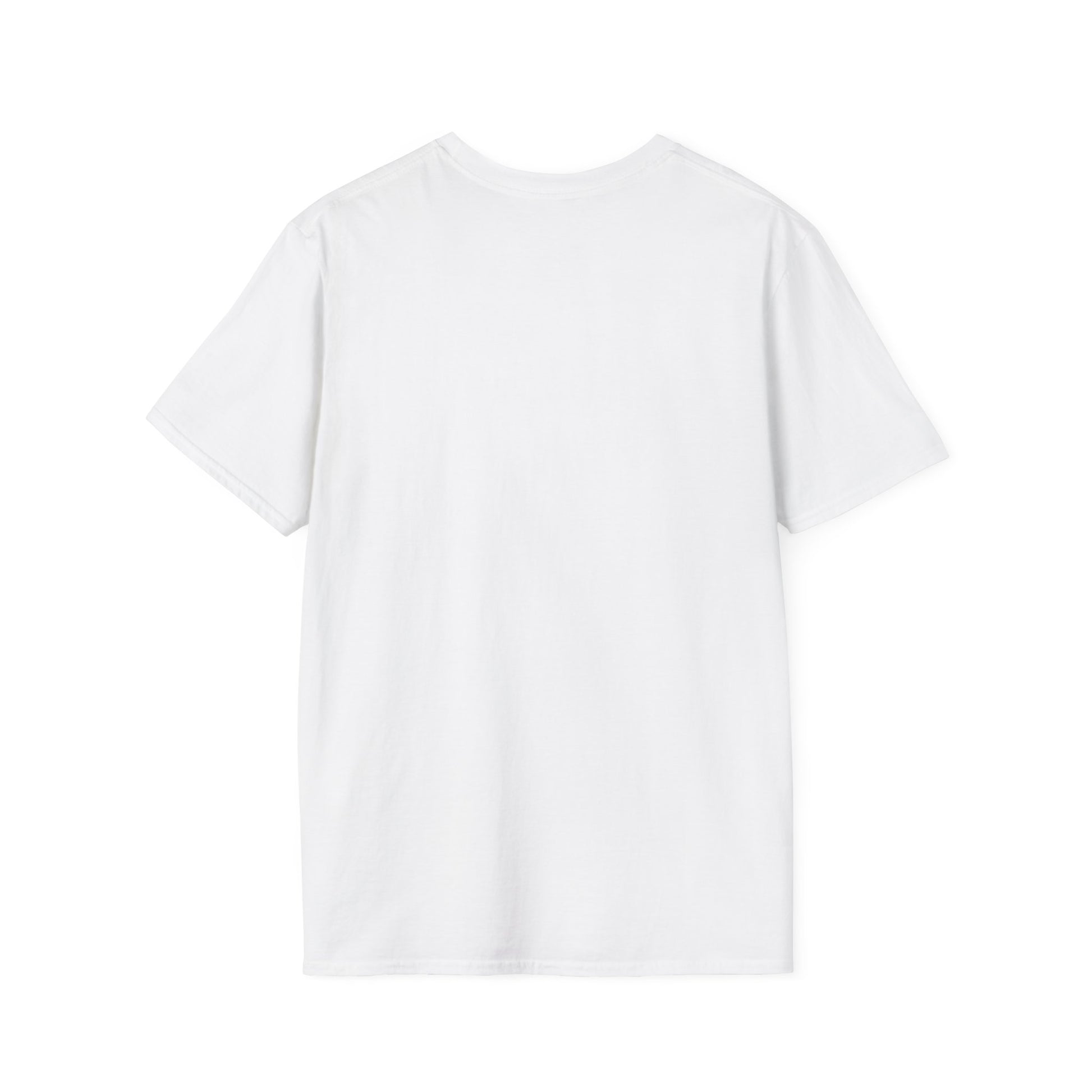 Back view of the Christmas Book Lover T-Shirt in white, showcasing its soft cotton fabric and simple design.