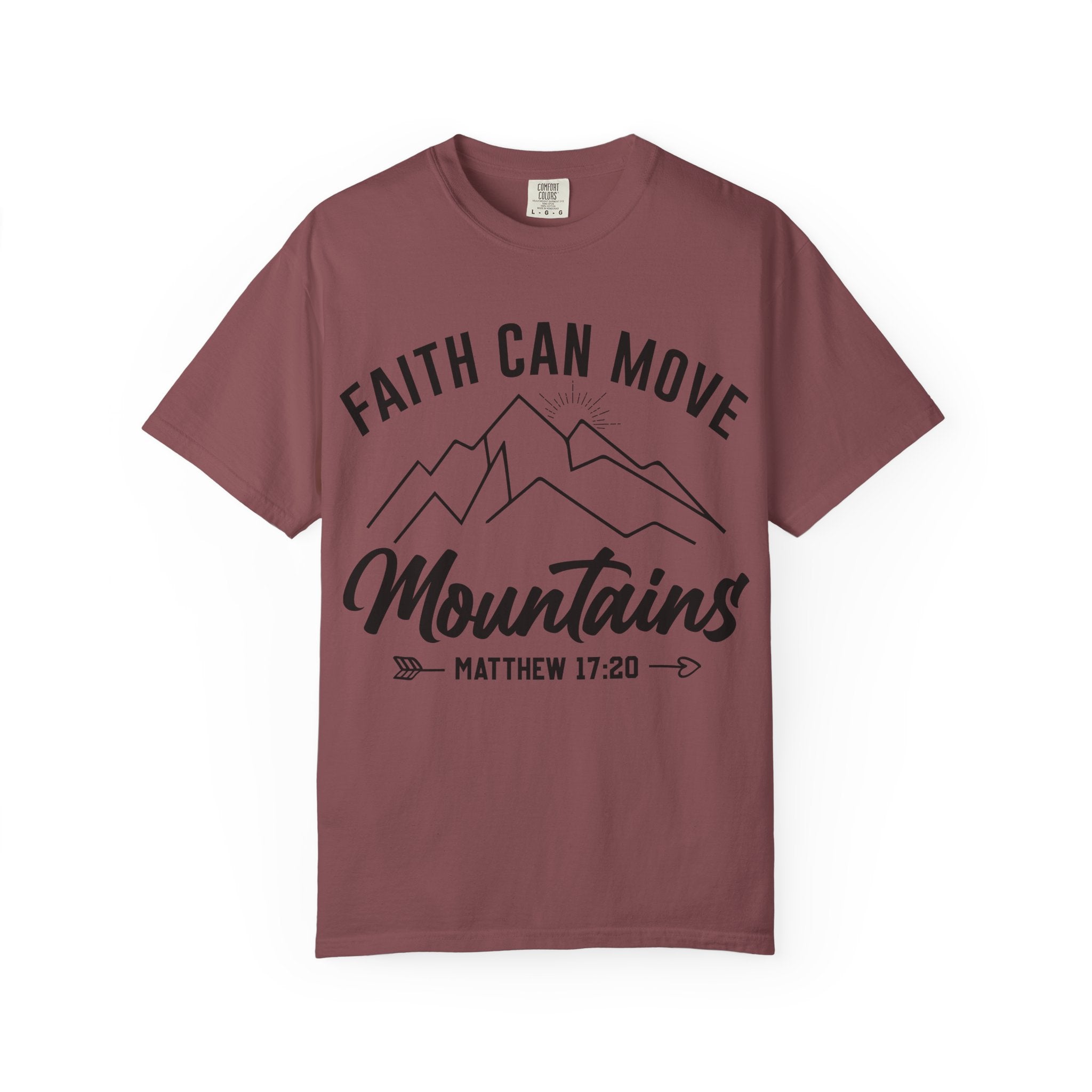 Faith Can Move Mountains T-Shirt — Matthew 17:20 Christian Tee