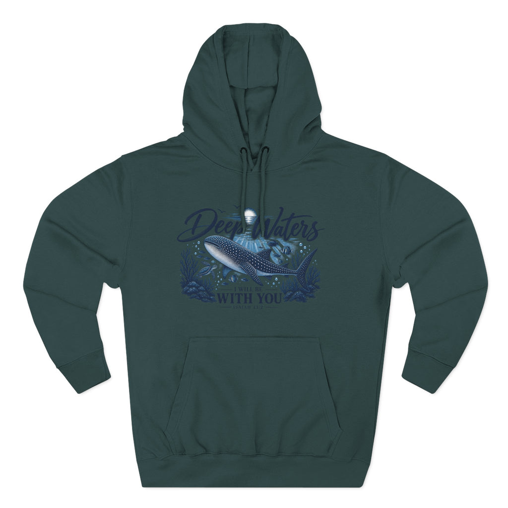 Deep Waters Whale Hoodie – "Deep Waters With You" Nautical Graphic Hoodie