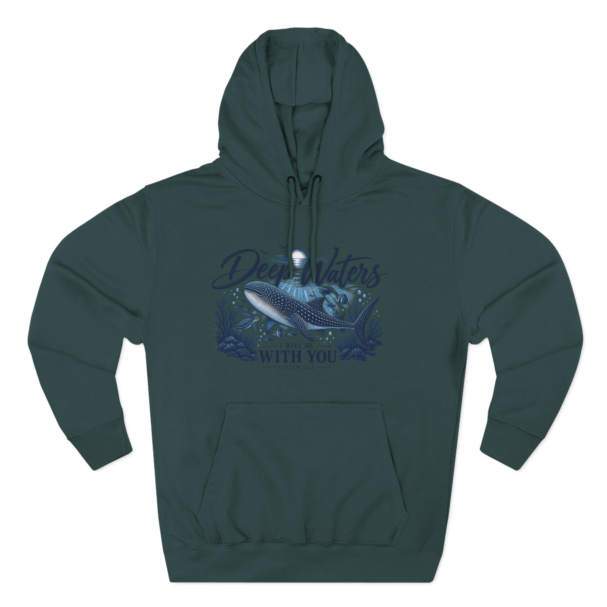 Deep Waters Whale Hoodie – "Deep Waters With You" Nautical Graphic Hoodie
