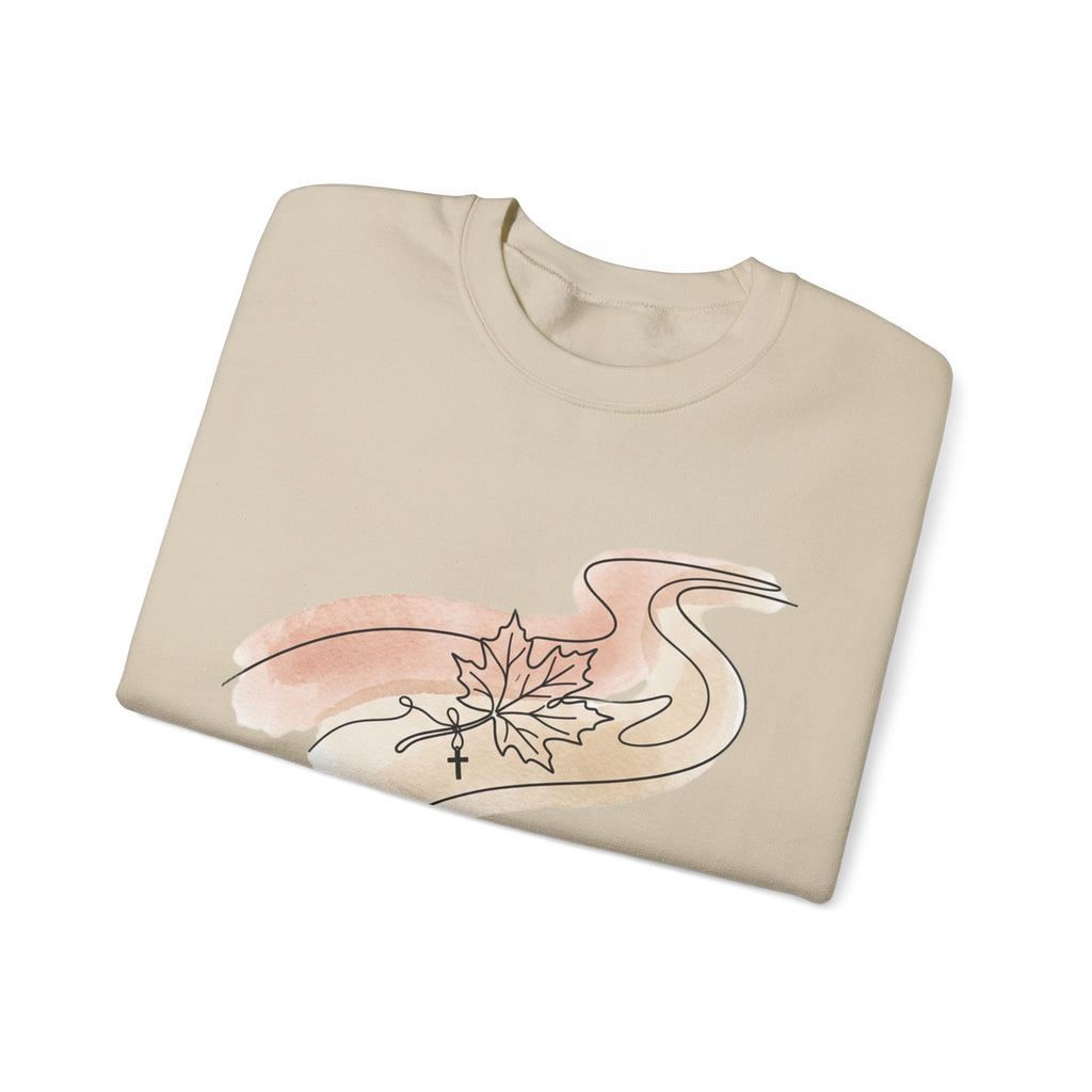 Peace Like a River Sweatshirt | Christian Autumn, Fall Leaves Scripture
