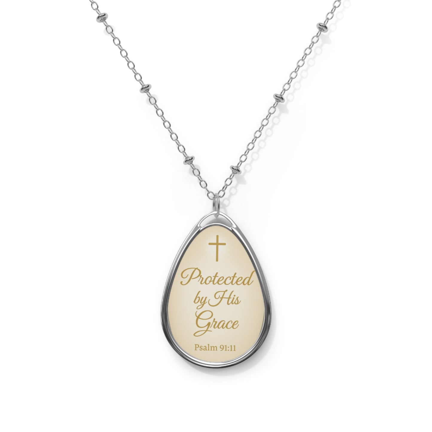Protected by His Grace Necklace Psalm 9111 Pendant – Faith Jewelry