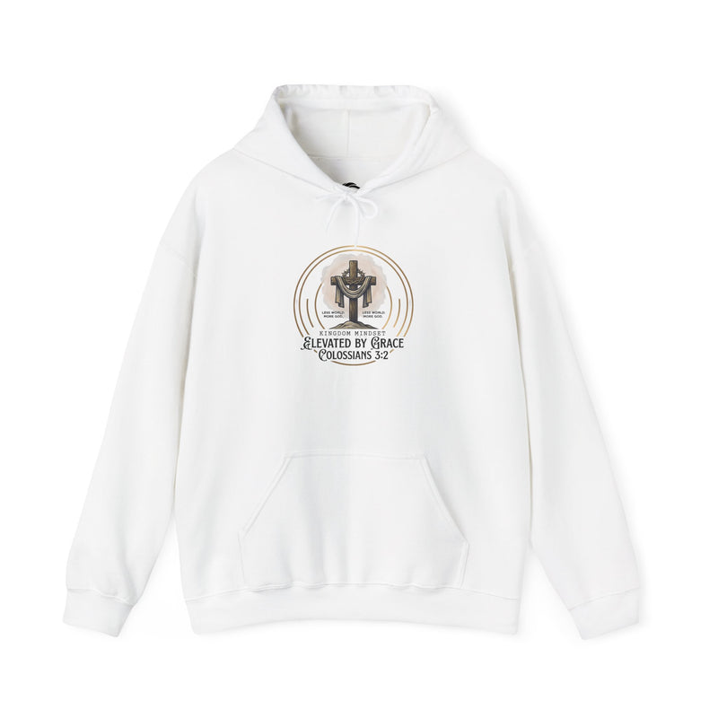 Elevated by Grace Christian Hoodie — Colossians 3:2