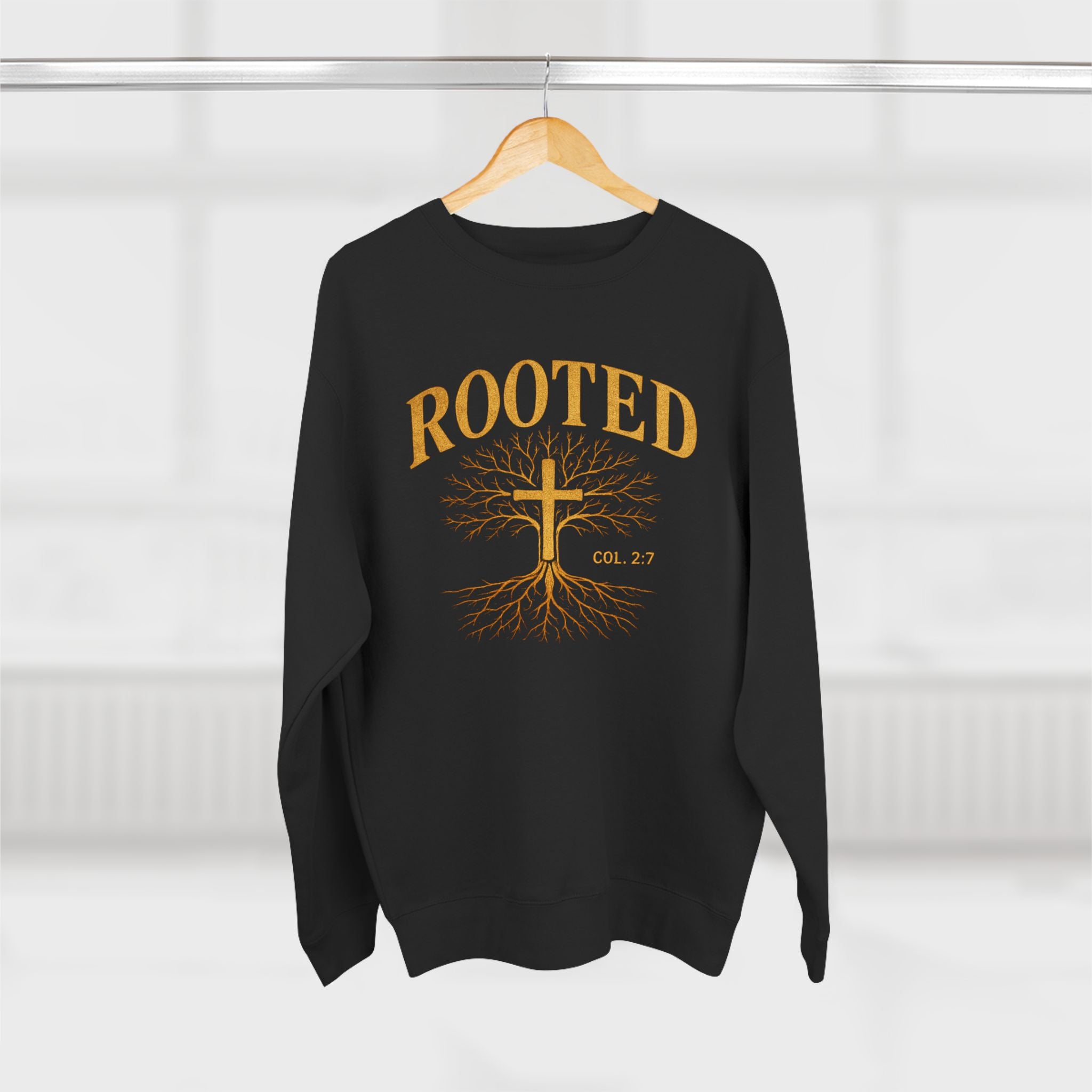 Rooted Cross Sweatshirt — Christian Faith Crewneck