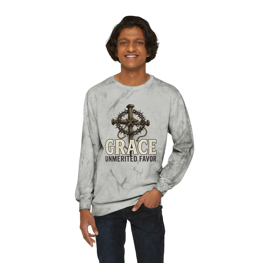 Grace "Unmerited Favor" Tie-Dye Crewneck Sweatshirt