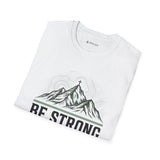 Be Strong and Courageous Joshua 1:9 Christian Mountain T-Shirt