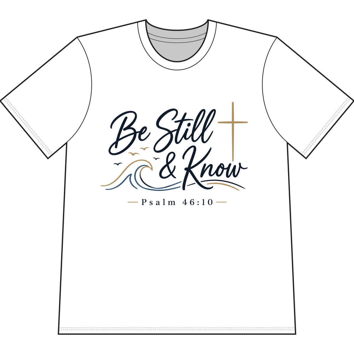 Be Still & Know Heavyweight Christian T-Shirt — Psalm 46:10