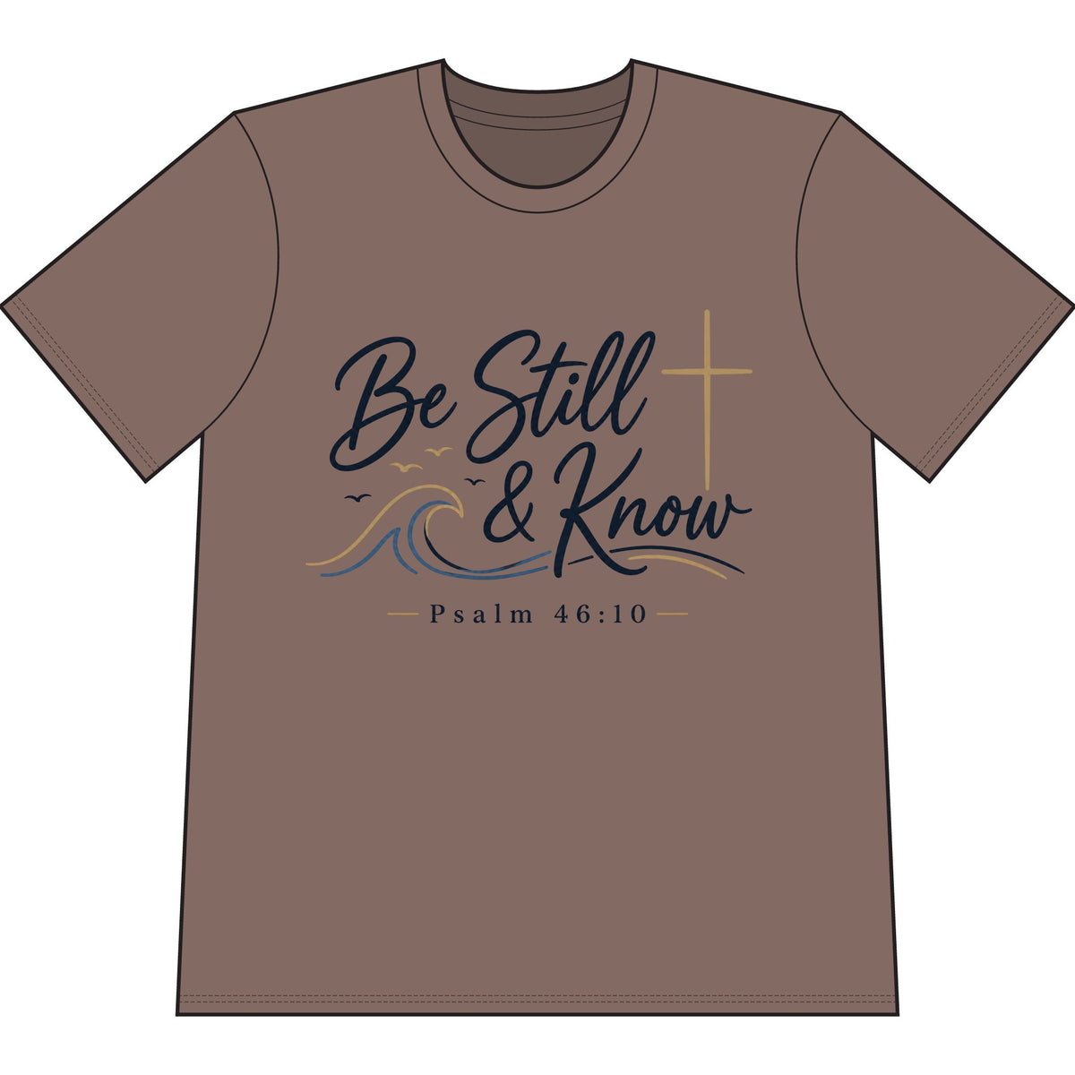 Be Still & Know Heavyweight Christian T-Shirt — Psalm 46:10