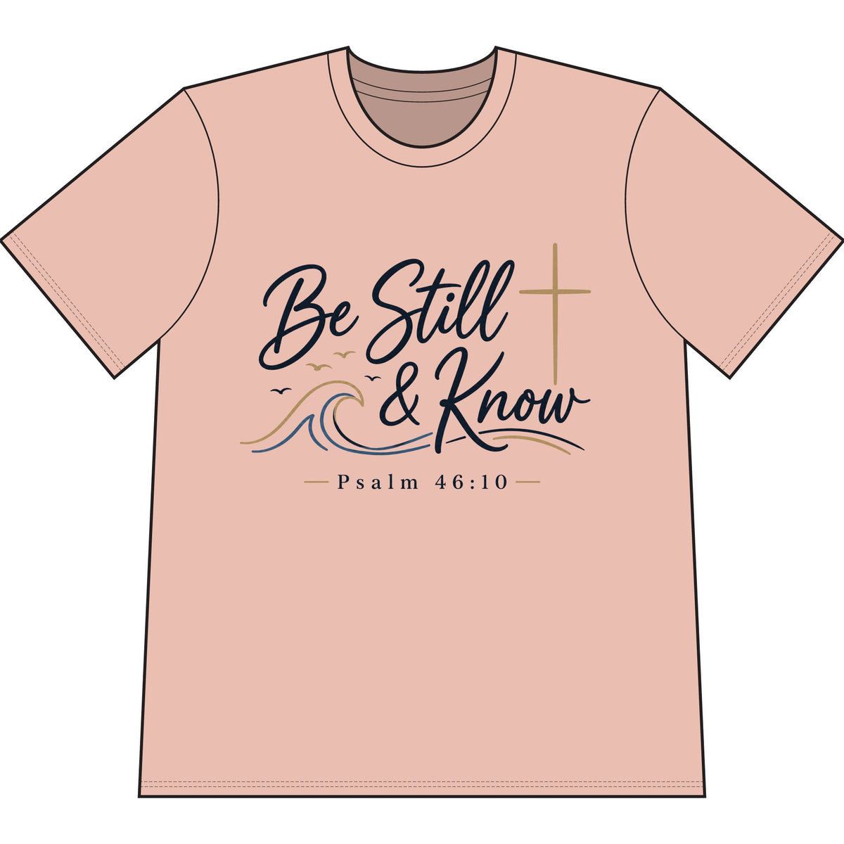 Be Still & Know Heavyweight Christian T-Shirt — Psalm 46:10
