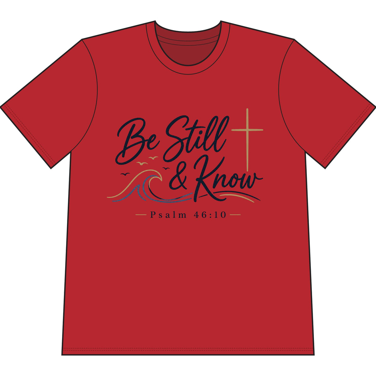 Be Still & Know Heavyweight Christian T-Shirt — Psalm 46:10