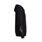 Gold Cross Zip-Up Hoodie — Christian Faith Fleece Jacket