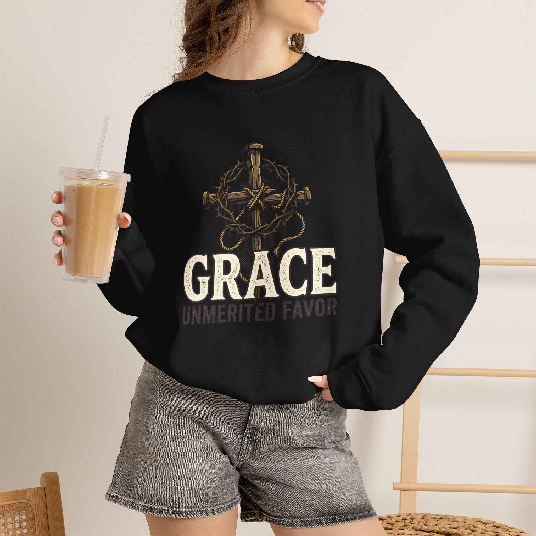 Grace Unmerited Favor Crewneck Sweatshirt