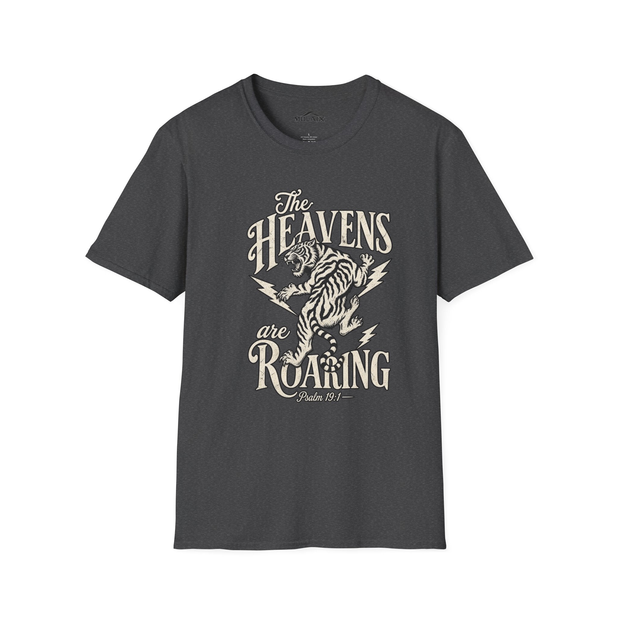 The Heavens Roaring Tiger T-Shirt — Vintage Lightning Rock Graphic Tee