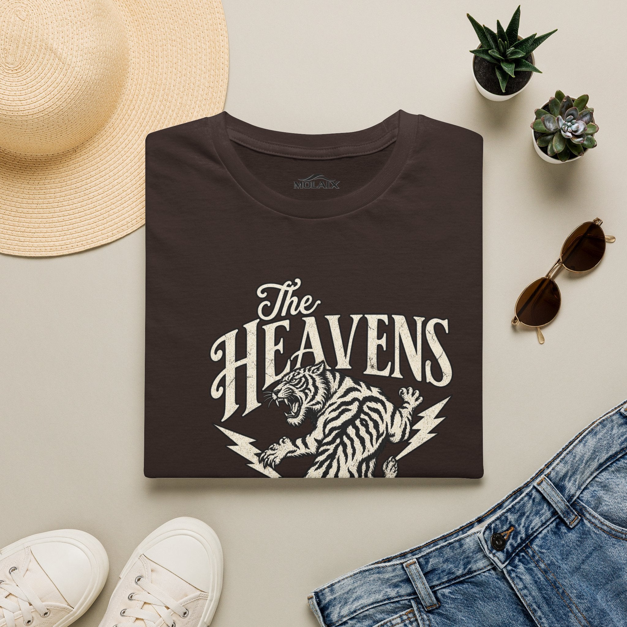 The Heavens Roaring Tiger T-Shirt — Vintage Lightning Rock Graphic Tee