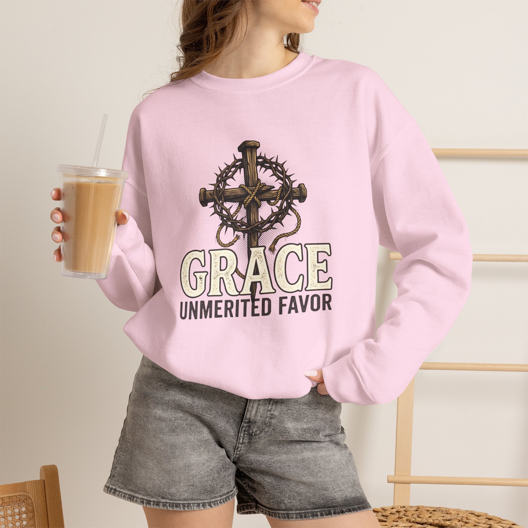 Grace Unmerited Favor Crewneck Sweatshirt