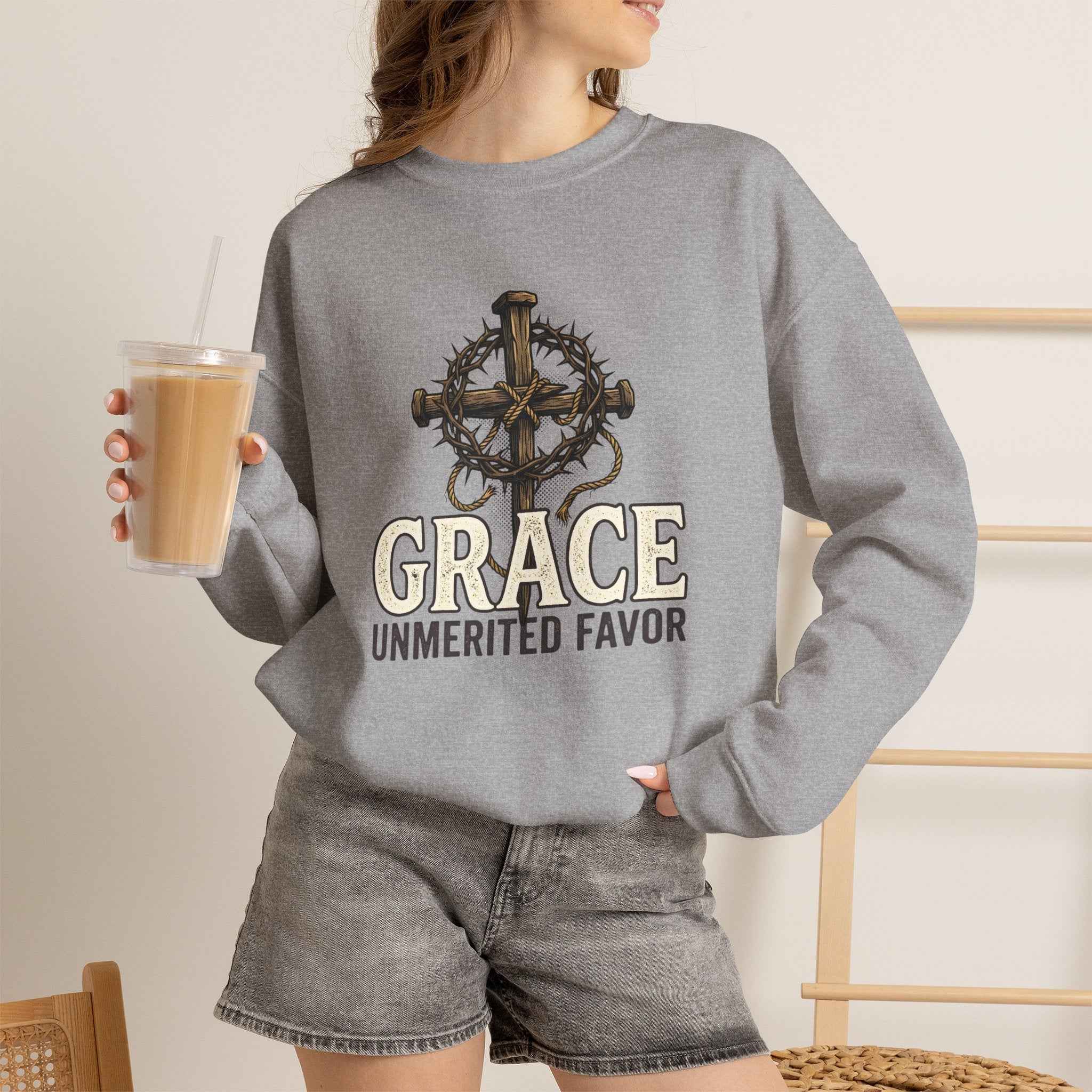 Grace Unmerited Favor Crewneck Sweatshirt